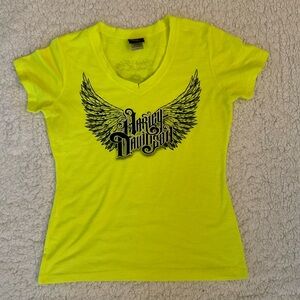 Harley-Davidson Women's Bright Yellow Winged Tee